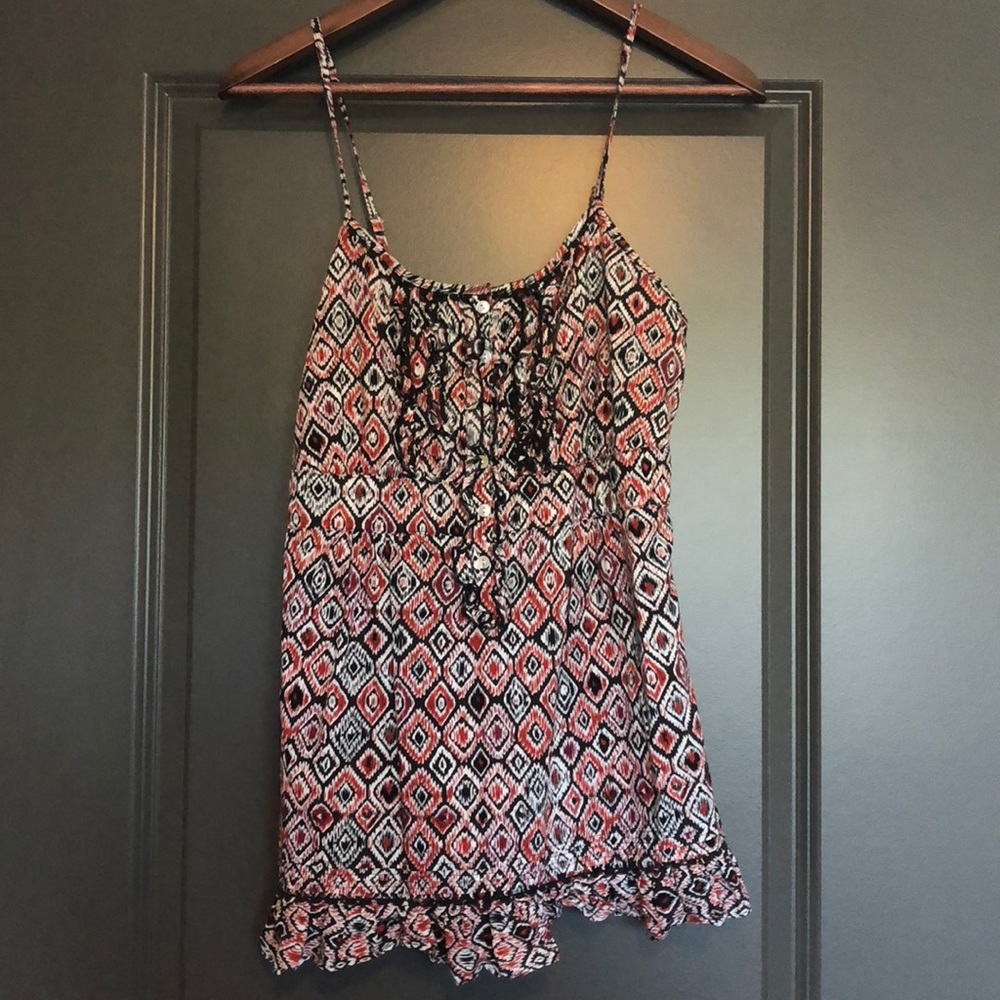 🌺 Apt 9 Women’s Size M Tank Top Red/Black/White - Picture 8 of 8
